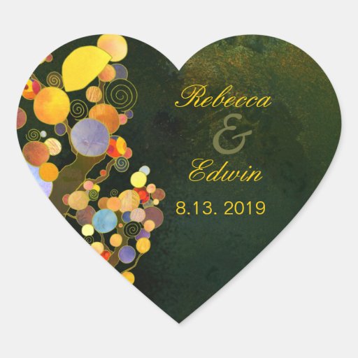 Árboles caprichosos de BridalHeaven que casan invi Colcomanias Corazon