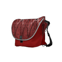árboles carmesís del deco bolsas de mensajería