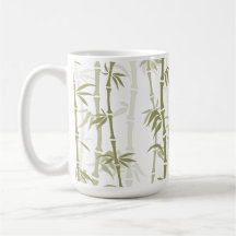 Árboles de bambú modernos taza de café