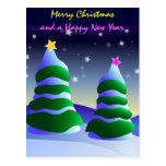 árboles de navidad postal