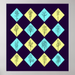 ÁRBOLES DEL INVIERNO - MODELO DEL DIAMANTE POSTER