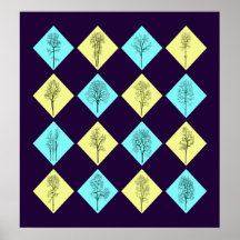 ÁRBOLES DEL INVIERNO - MODELO DEL DIAMANTE POSTER
