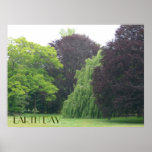 Árboles Día-Hermosos de la tierra Poster