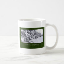 Árboles imperecederos nevados - saludos de las est taza