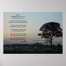 Árboles, poema de A de Joyce Kilmer Poster