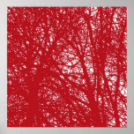 Árboles rojos impresiones