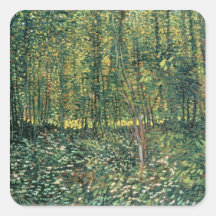 Árboles y maleza, 1887 pegatina