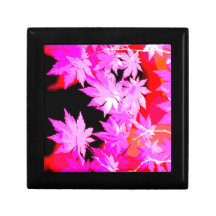 Arce japonés rosado eléctrico (rasterized) cajas de joyas