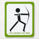 Archer con su negro del arco, personalizado verde  alfombrilla de ratones