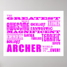 Archers de los chicas: Archer más grande rosado Impresiones