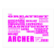 Archers de los chicas: Archer más grande rosado Tarjeta Postal
