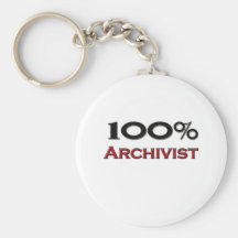 Archivista del 100 por ciento llaveros personalizados
