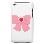 Arco borroso rosado del corazón iPod touch Case-Mate cárcasas