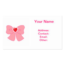 Arco borroso rosado del corazón plantillas de tarjetas de visita