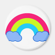 arco iris 80s imán para frigorifico