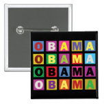 Arco iris colorido de Barack Obama Pins