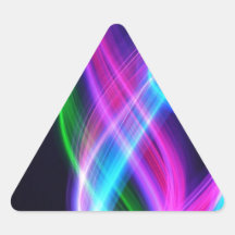 Arco iris con el laser negro como diseño colcomanias trianguladas personalizadas