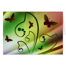 Arco iris de la mariposa tarjeton