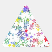 Arco iris de las estrellas de los colores calcomanía de trianguladas