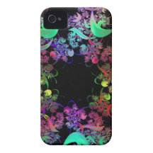 Arco iris del arte del fractal de los colores Case-Mate iPhone 4 protector