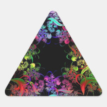 Arco iris del arte del fractal de los colores calcomanía trianguloada