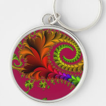Arco iris del arte del fractal llaveros