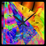Arco iris del cuerno de la tonalidad por Valxart.c reloj de pared