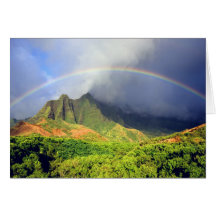 Arco iris del valle de Kalalau Felicitaciones
