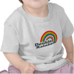 Arco iris doble camisetas
