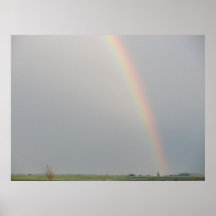 Arco iris en el llano poster