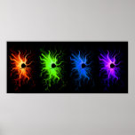 Arco iris en la impresión de la noche posters
