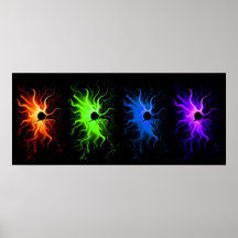 Arco iris en la impresión de la noche posters