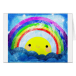 Arco iris feliz tarjetón