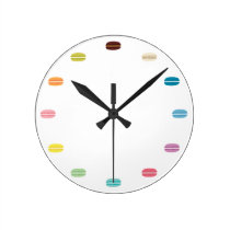 Arco iris Macarons reloj de pared