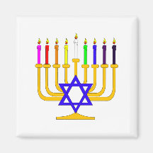 Arco iris Menorah Imán De Frigorífico