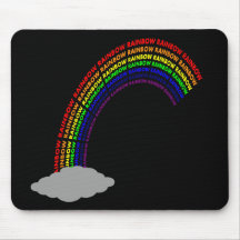 Arco iris Mousepad de la palabra Tapete De Ratones