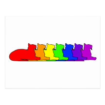 Arco iris Oriental Shorthair Tarjeta Postal