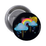 Arco iris retro de neón pin