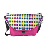Arco iris rosado de moda "lunar " bolsa de mensajeria 