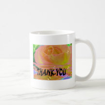 Arco iris Rose "de agradecimiento " Taza