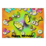 ¡Arco iris Swallowtails y cumpleaños de Daisys! Felicitacion