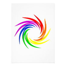 Arco iris Swirl1 Comunicados Personalizados