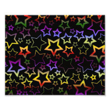 Arco iris y modelo de estrellas negro arte con fotos