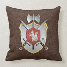 Ardilla Brown del escudo de la batalla Cojin