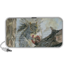Ardilla con el altavoz del Doodle de Apple