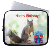 Ardilla del feliz cumpleaños mangas computadora