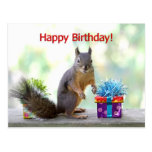 Ardilla del feliz cumpleaños postal
