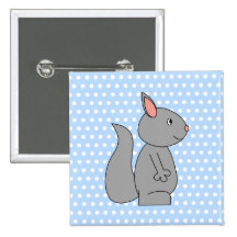 Ardilla gris en modelo de lunar azul pins