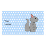 Ardilla gris en modelo de lunar azul plantillas de tarjetas personales