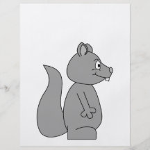 Ardilla gris linda tarjeton